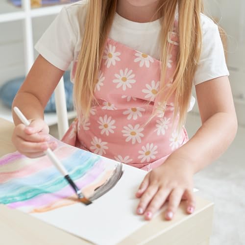 ZICOTO Kids Apron for Girls & Boys - Toddler Apron with Pocket for Cooking, Baking & Crafts - Christmas Gift for Little Chef