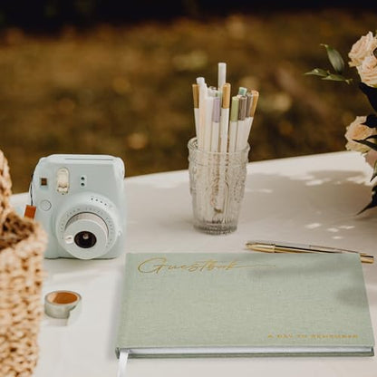 ZICOTO Beautiful Wedding Guest Book for Your Wedding Reception - Simply Elegant Guestbook to Sign in - The Perfect Baby Shower Guest Book and Addition to Your Big Day