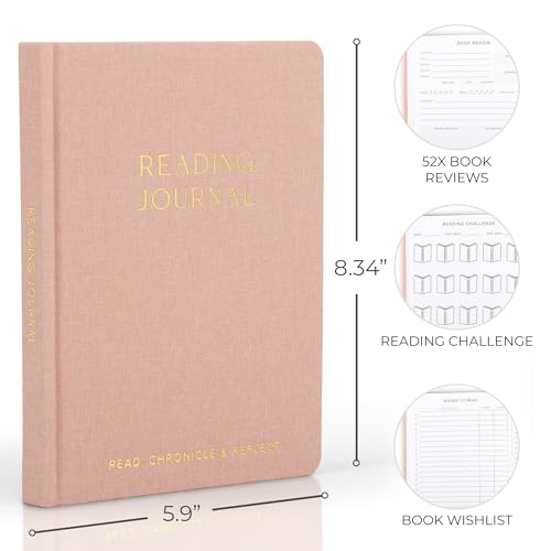 Aesthetic Reading Journal - Modern Book Log For Readers - Perfect Accessories Gift For Book Lovers