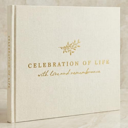 ZICOTO Modern Hard Cover Funeral Guest Book for The Celebration of Life - The Perfect in Loving Memory Book with Ample Space to Sign in for Guests - Premium Craftsmanship for Honoring Loved Ones