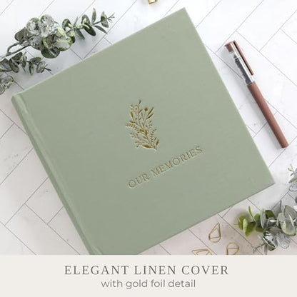 Beautiful Photo Album for 4x6 Pictures - Perfect Picture Book for Wedding, Baby Shower and more - 200 Photo Slots Albums to Collect Your Memories