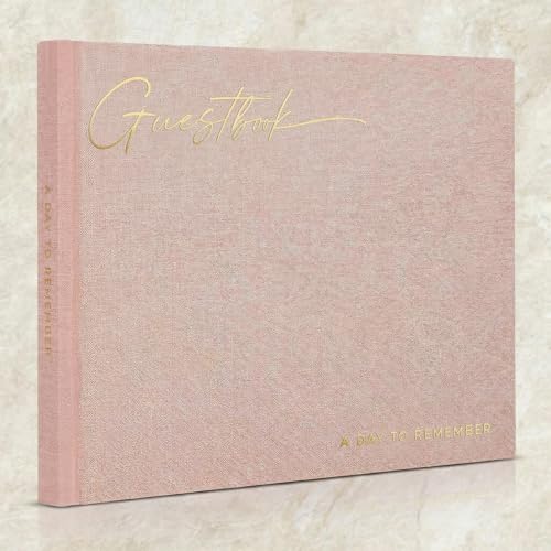 ZICOTO Beautiful Wedding Guest Book for Your Wedding Reception - Simply Elegant Guestbook to Sign in - The Perfect Baby Shower Guest Book and Addition to Your Big Day