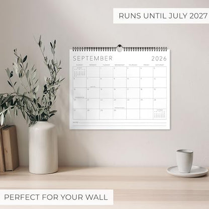Beautiful 2026 Wall Calendar - Runs from January 2026 until July 2027 - Large 14.5" x 11.5" Office Wall Calendar for Easy Organizing