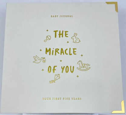 Keepsake Baby Memory Book for Boys and Girls - Timeless First 5 Year Baby Book - Neutral Journal Scrapbook or Photo Album - Record a Milestone for Every Event from Birth to Age 5