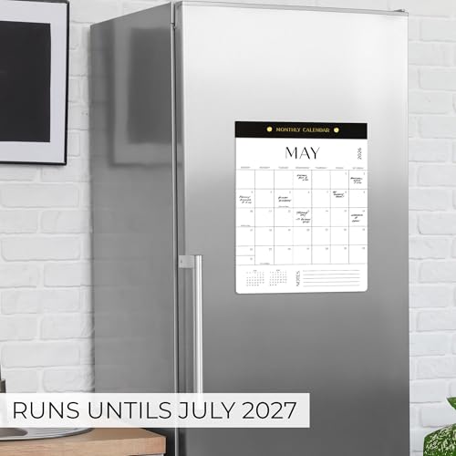 Aesthetic 2025-2026 Magnetic Vertical Calendar - Runs from January 2026 Until July 2026 - The Perfect Monthly Refrigerator Calendar With Minimal Designs for Easy Organizing