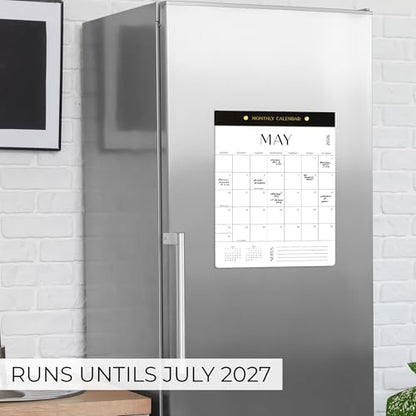 Aesthetic 2025-2026 Magnetic Vertical Calendar - Runs from January 2026 Until July 2026 - The Perfect Monthly Refrigerator Calendar With Minimal Designs for Easy Organizing