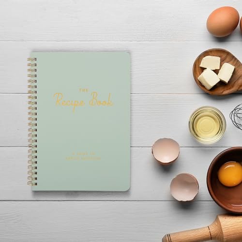 ZICOTO Aesthetic Blank Recipe Holder with Waterproof Hardcover - The Perfect Recipe Notebook To Write In Your Own Recipes - Beautiful Blank Cookbook to Organize Your Recipes