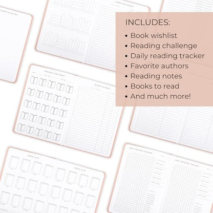 Aesthetic Reading Journal - Modern Book Log For Readers - Perfect Accessories Gift For Book Lovers