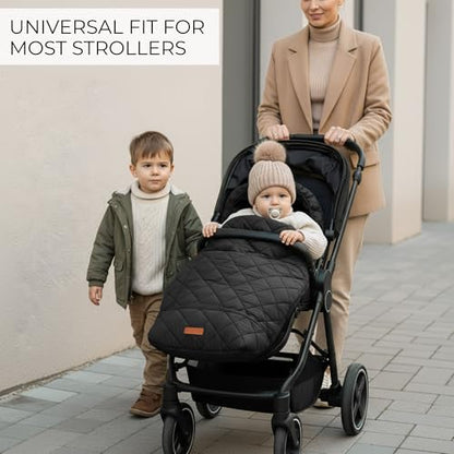 Warm and Cozy Winter Stroller Cover for Baby - Waterproof Bunting Bag with Soft Fleece Lining and Universal Fit for Strollers - Protective Footmuff Blanket for Ultimate Comfort in Wind, Rain & Snow