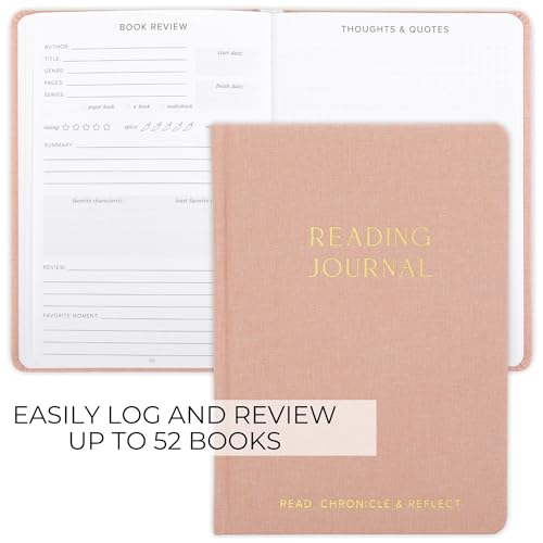 Aesthetic Reading Journal - Modern Book Log For Readers - Perfect Accessories Gift For Book Lovers