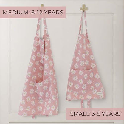 ZICOTO Kids Apron for Girls & Boys - Toddler Apron with Pocket for Cooking, Baking & Crafts - Christmas Gift for Little Chef
