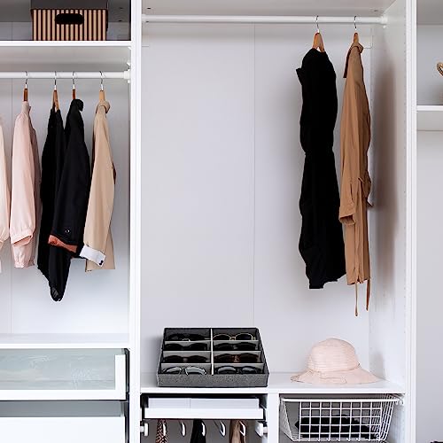 ZICOTO Beautiful Sunglass Storage Organizer For 8 Pairs - Stylish Case/Holder Displays Your Glasses And Protects From Dust