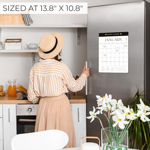 Aesthetic 2025-2026 Magnetic Vertical Calendar - Runs from January 2026 Until July 2026 - The Perfect Monthly Refrigerator Calendar With Minimal Designs for Easy Organizing