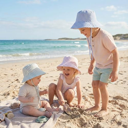 Beautiful Baby Sun Hat 0-6 Months - Adjustable Toddler Hat with UPF 50+ Sun Protection - Cute Kids Bucket Hat for Beach