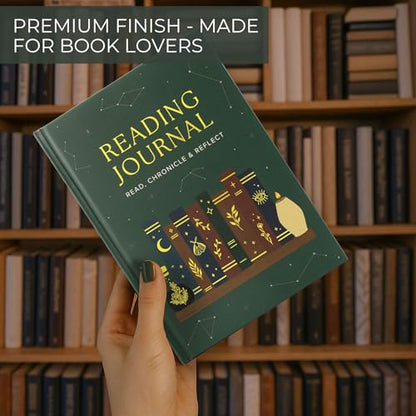 ZICOTO Beautiful Reading Journal for Book Lovers - Sturdy Hard Cover Journal Makes a Great Gift for Readers - The Perfect Tracker with Reading Log & Review Pages For Keeping Notes on Your Favorite Books