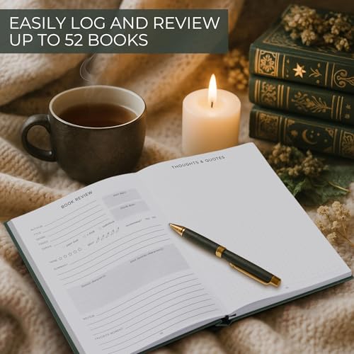ZICOTO Beautiful Reading Journal for Book Lovers - Sturdy Hard Cover Journal Makes a Great Gift for Readers - The Perfect Tracker with Reading Log & Review Pages For Keeping Notes on Your Favorite Books