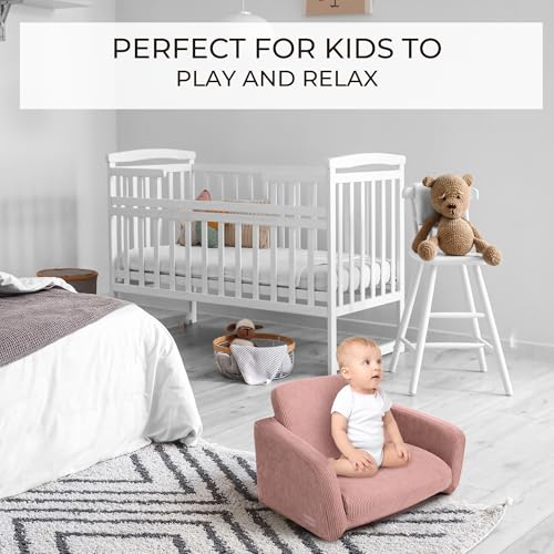 ZICOTO Sturdy Toddler Chair and Couch - The Perfect Kids Sofa for Girls and Boys - Ideal Fold Out Sofa Chairs to Give Your Kids a Safe and Fun Place to Sit