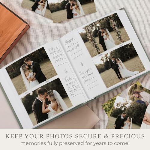 Beautiful Photo Album for 4x6 Pictures - Perfect Picture Book for Wedding, Baby Shower and more - 200 Photo Slots Albums to Collect Your Memories