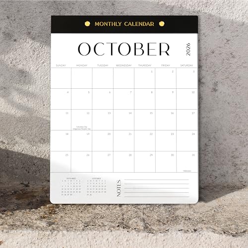 Aesthetic 2025-2026 Magnetic Vertical Calendar - Runs from January 2026 Until July 2026 - The Perfect Monthly Refrigerator Calendar With Minimal Designs for Easy Organizing