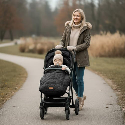 Warm and Cozy Winter Stroller Cover for Baby - Waterproof Bunting Bag with Soft Fleece Lining and Universal Fit for Strollers - Protective Footmuff Blanket for Ultimate Comfort in Wind, Rain & Snow