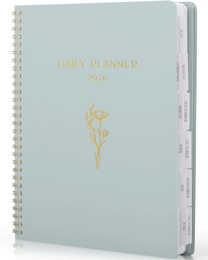 Beautiful 2026 Daily Planner - 7" x 10" Daily Planner for Women or Men with Weekly & Monthly Spreads for Easy Planning - Perfect Calendar Book To Organize All Tasks and Boost Productivity