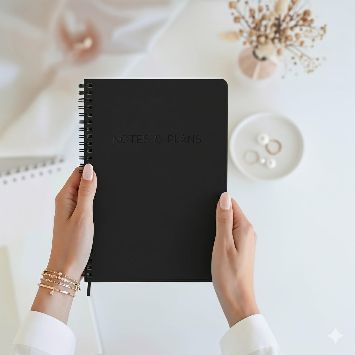 Beautiful Daily Planner And Notebook With Hourly Schedule - Aesthetic Spiral To do List Notepad to Easily Organize Your Tasks And Appointments - Stylish Book And School Or Office Supplies For Women
