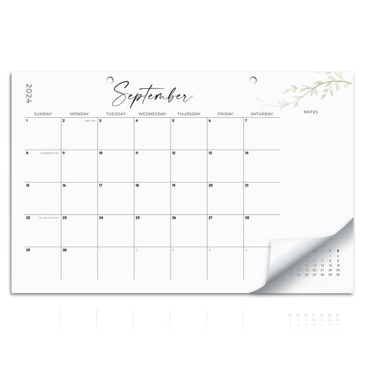 Aesthetic 2024-2025 Desk Calendar - Runs From January 2024 Until July 2025 - The Perfect Desktop/Wall Calendar 17"x11" for Easy Organizing