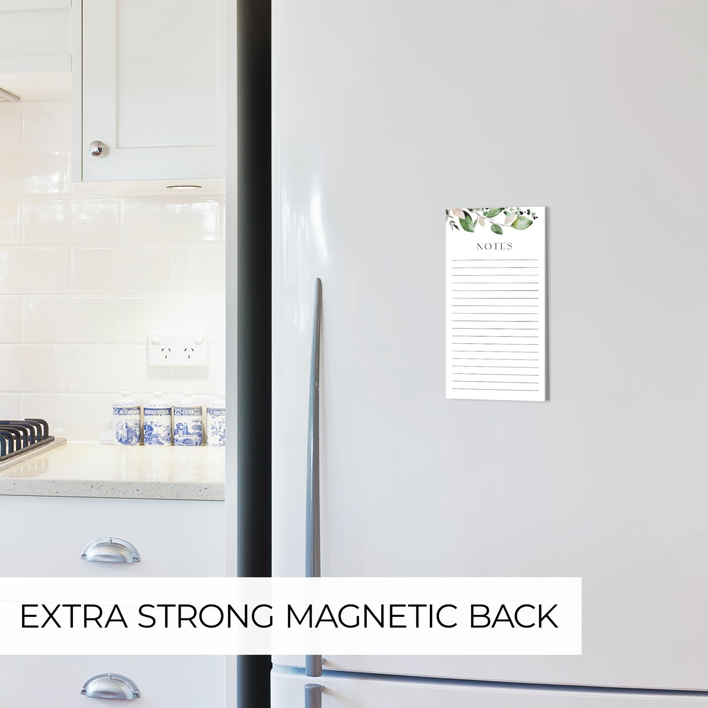 Beautiful Magnetic Notepads for Fridge - Set Of 4 Modern Note pads With Lined Pages to Easily Write Notes & Make Grocery/Shopping Lists - The Perfect To Do Pad w/ Strong Magnets for Your Refrigerator