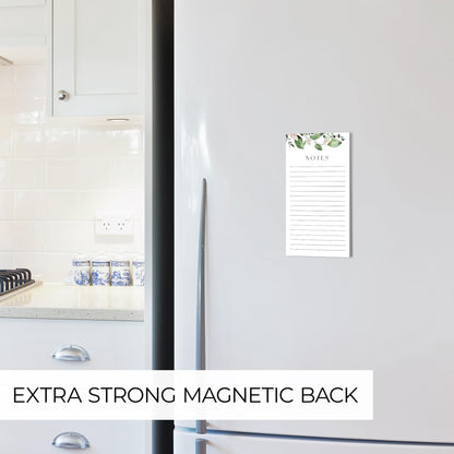 Beautiful Magnetic Notepads for Fridge - Set Of 4 Modern Note pads With Lined Pages to Easily Write Notes & Make Grocery/Shopping Lists - The Perfect To Do Pad w/ Strong Magnets for Your Refrigerator