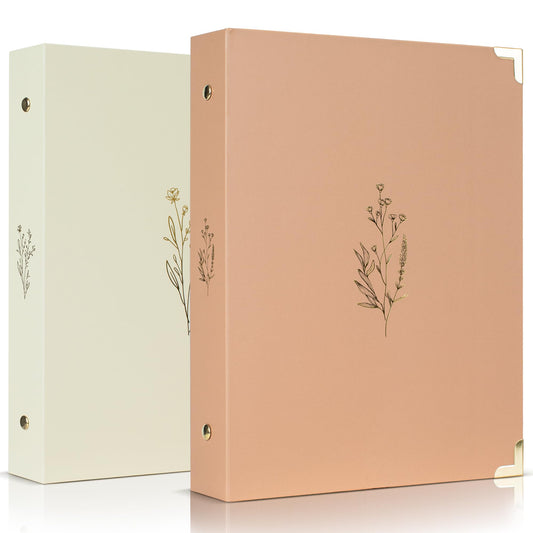 Aesthetic 6 Ring A5 Binder Set of 2 - The Perfect Small 0.75 Inch Planner Binder for Journaling or Collections - Refillable Notebook Holder with Pocket