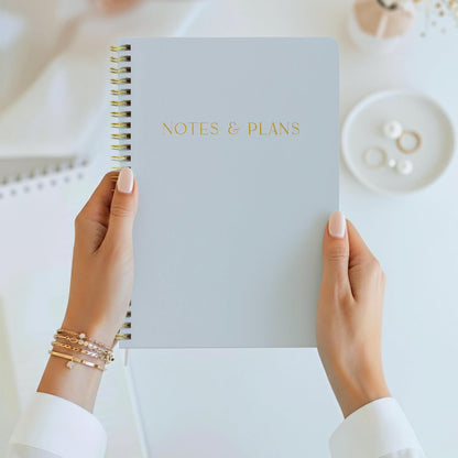 ZICOTO Beautiful Daily Planner And Notebook With Hourly Schedule - Aesthetic Spiral To do List Notepad to Easily Organize Your Tasks And Appointments - Stylish Book And School Or Office Supplies