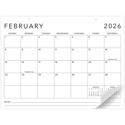 Aesthetic 2026 Desk Calendar - Runs From January 2026 Until July 2027 - Large Minimalistic Office Desktop/Wall Calendar 16"x12" for Easy Organizing