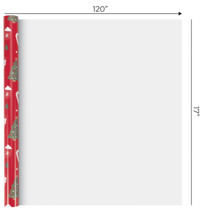 Beautiful Christmas Gift Wrapping Paper Rolls For Small & Medium Size Gifts - Set of 3 Quality Paper Rolls With Cute Designs - Add a Touch of Magic to Every Gift You Wrap - 17 in x 120 in Per Roll
