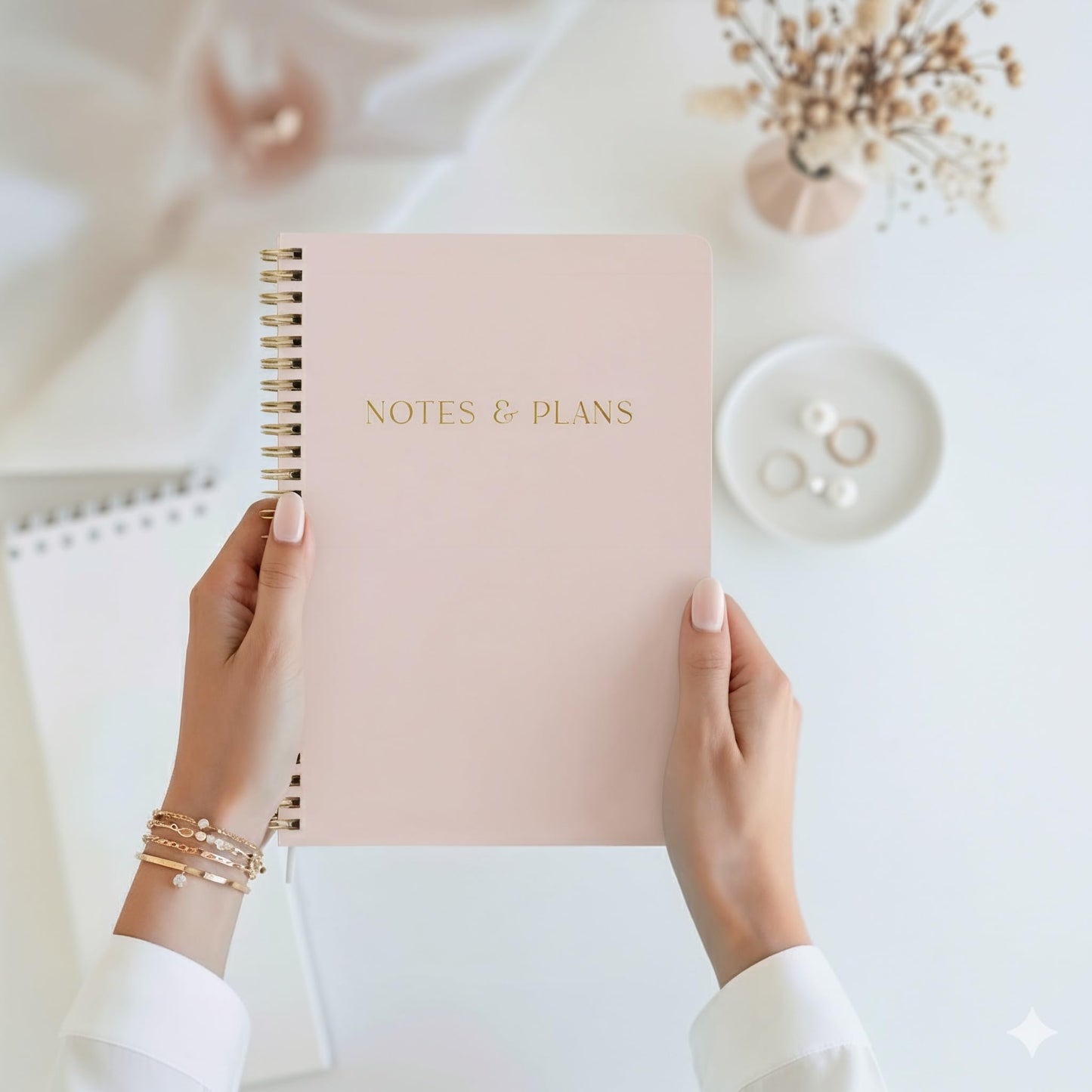 Beautiful Daily Planner And Notebook With Hourly Schedule - Aesthetic Spiral To do List Notepad to Easily Organize Your Tasks And Appointments - Stylish Book And School Or Office Supplies For Women
