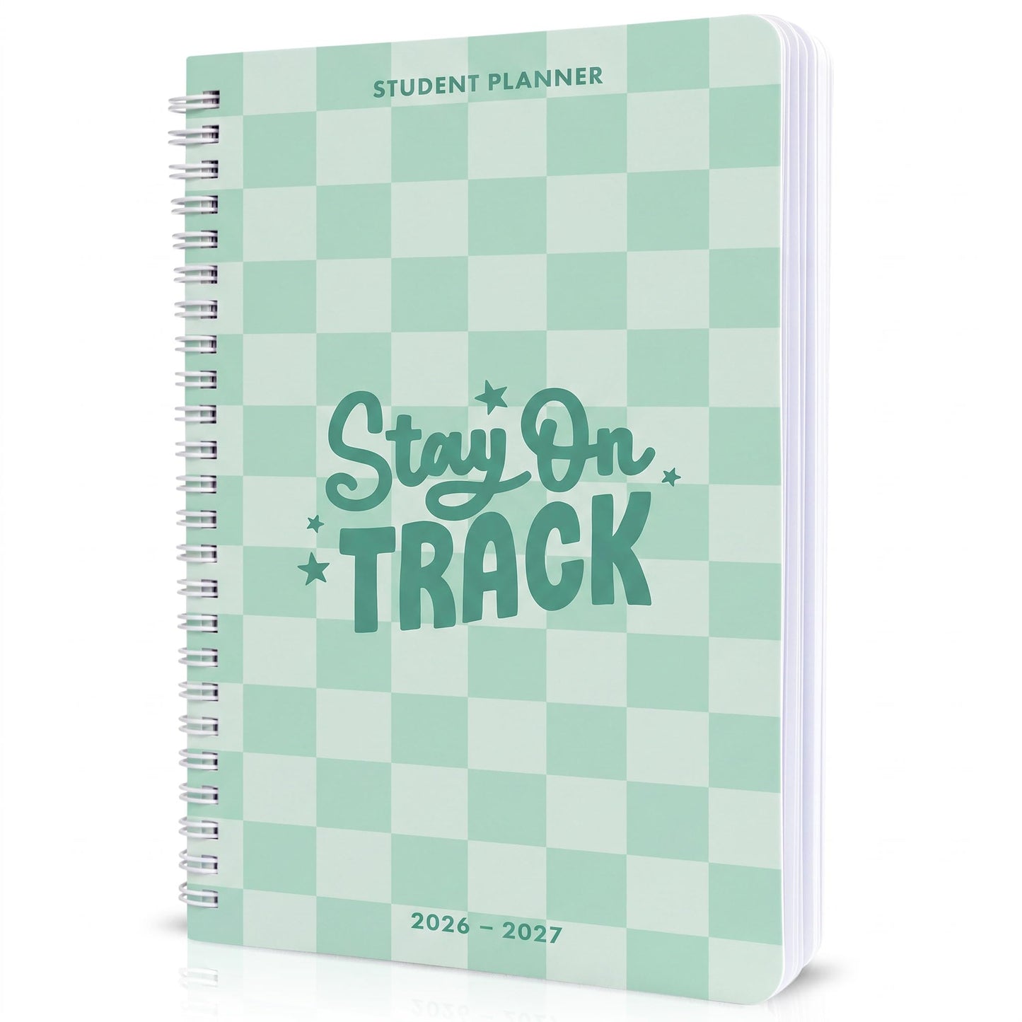 Aesthetic 2026-2027 Student Planner To Stay Organized - A Beautiful 8.5" x 5.8" Checkered Planner for Middle and High School Students with Weekly & Monthly Spreads For The 26-27 Academic Year