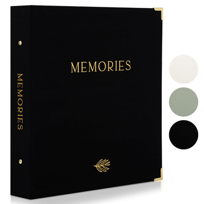 Beautiful Linen Photo Album For 4x6 Photos - Safely Holds Up To 500 Pictures of Unique Memories - The Perfect Large Photo Book To Store All Pictures of Treasured Family, Baby or Wedding Moments