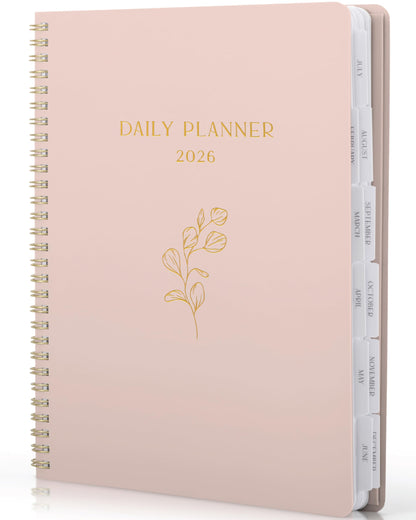 Beautiful 2026 Daily Planner - 7" x 10" Daily Planner for Women or Men with Weekly & Monthly Spreads for Easy Planning - Perfect Calendar Book To Organize All Tasks and Boost Productivity