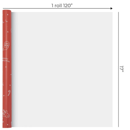 Beautiful Christmas Gift Wrapping Paper Rolls For Small & Medium Size Gifts - Set of 3 Quality Paper Rolls With Cute Designs - Add a Touch of Magic to Every Gift You Wrap - 17 in x 120 in Per Roll