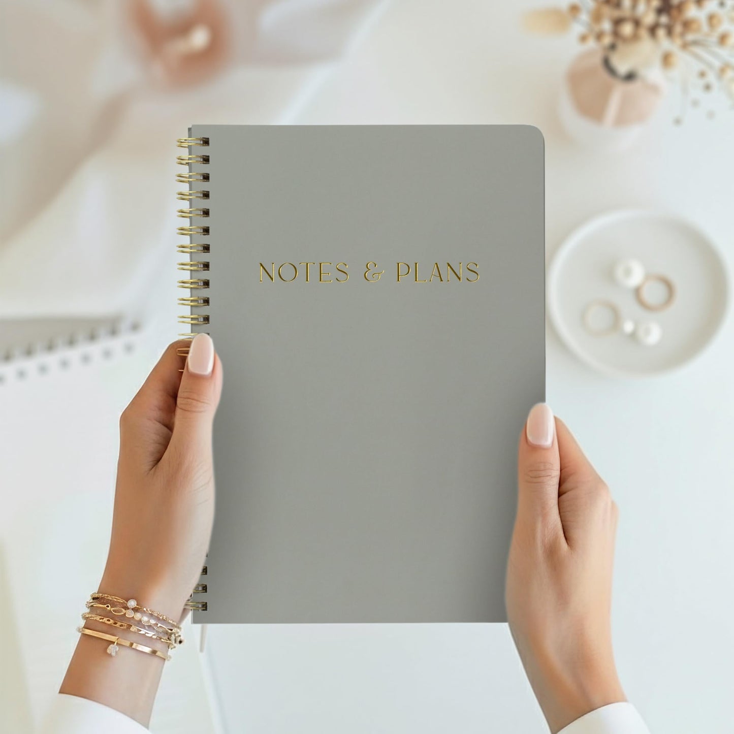 Beautiful Daily Planner And Notebook With Hourly Schedule - Aesthetic Spiral To do List Notepad to Easily Organize Your Tasks And Appointments - Stylish Book And School Or Office Supplies For Women
