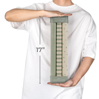 ZICOTO Beautiful Gift Wrapping Paper Rolls for All Occasions - Set of 3 Quality Rolls For Wedding, Birthday, Baby Shower & Christmas - Add a Touch of Magic to Every Gift You Wrap - 17 x 120 in