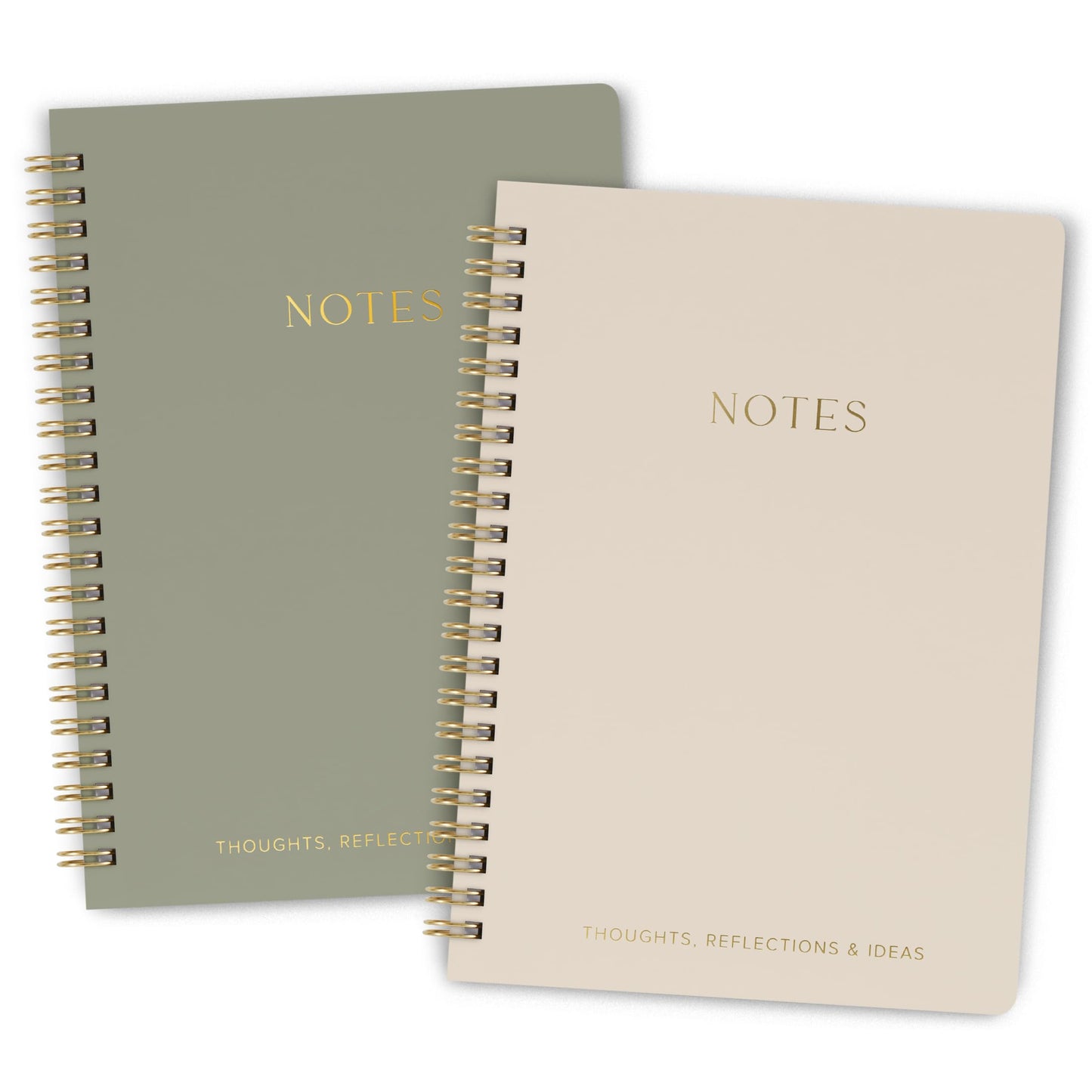 Aesthetic Spiral Notebook Set of 2 For Women and Men - Cute College Ruled 8x6 Bible Study Journal/Notebook with Pockets And Lined Pages - Perfect A5 Supplies to Stay Organized at Work or School