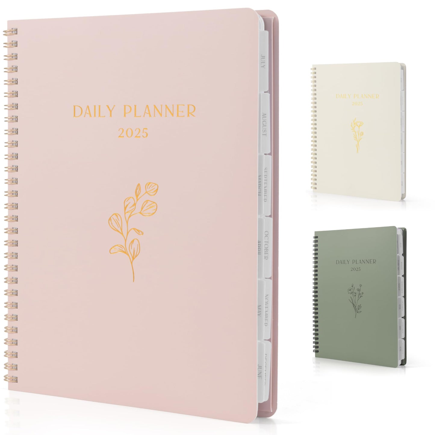 Beautiful 2025 Daily Planner - 7" x 10" Daily Planner for Women or Men with Weekly & Monthly Spreads for Easy Planning - Perfect Calendar Book To Organize All Tasks and Boost Productivity