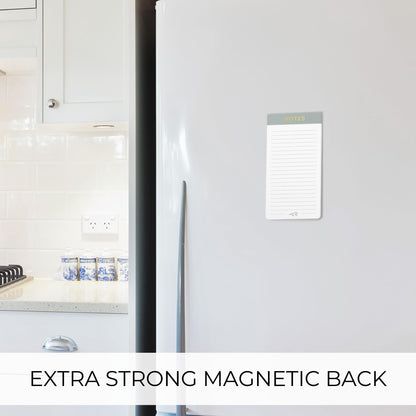 Beautiful Magnetic Notepads for Fridge - Set Of 4 Modern Note Pads With Lined Pages to Easily Write Notes & Make Grocery/Shopping Lists - The Perfect To Do Pad w/ Strong Magnets for Your Refrigerator
