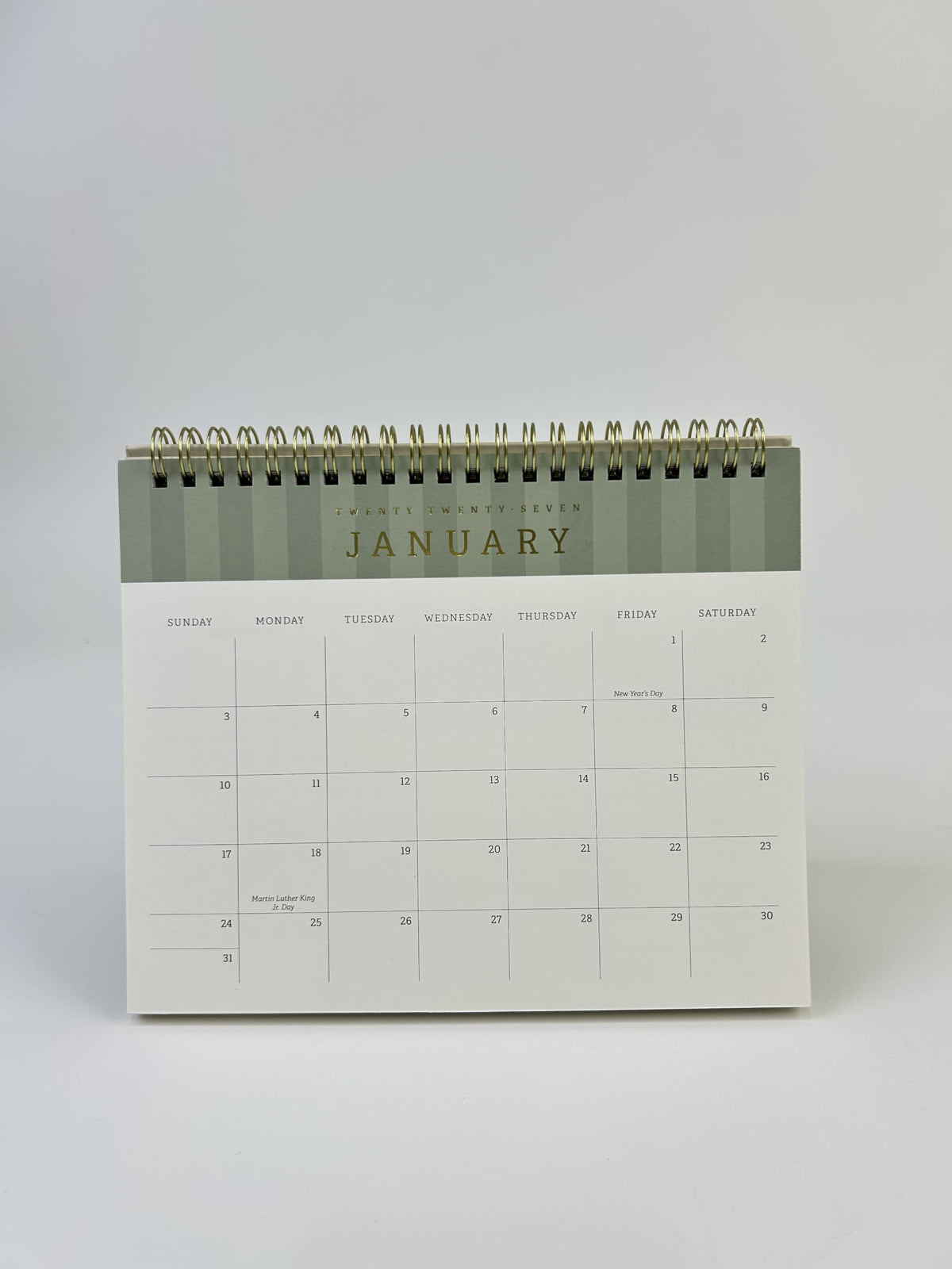 Aesthetic Desk Calendar 2027-2028 - Runs from January 2027 until July 2028
