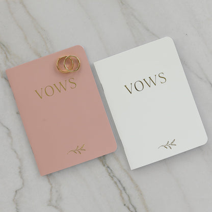 ZICOTO Elegant Vow Books With Gold Foil Lettering For Your Wedding - Perfectly Sized Vow Books With Plenty Of Pages To Write Whatever is on Your Heart - A Beautiful Addition For The Wedding Day