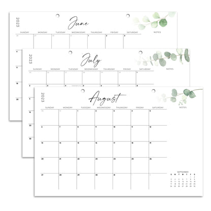 Aesthetic Modern Greenery Desk Calendar - Runs Until July 2024-17"x11" Desktop/Wall Calendar for Easy Organizing - Incl. 2023