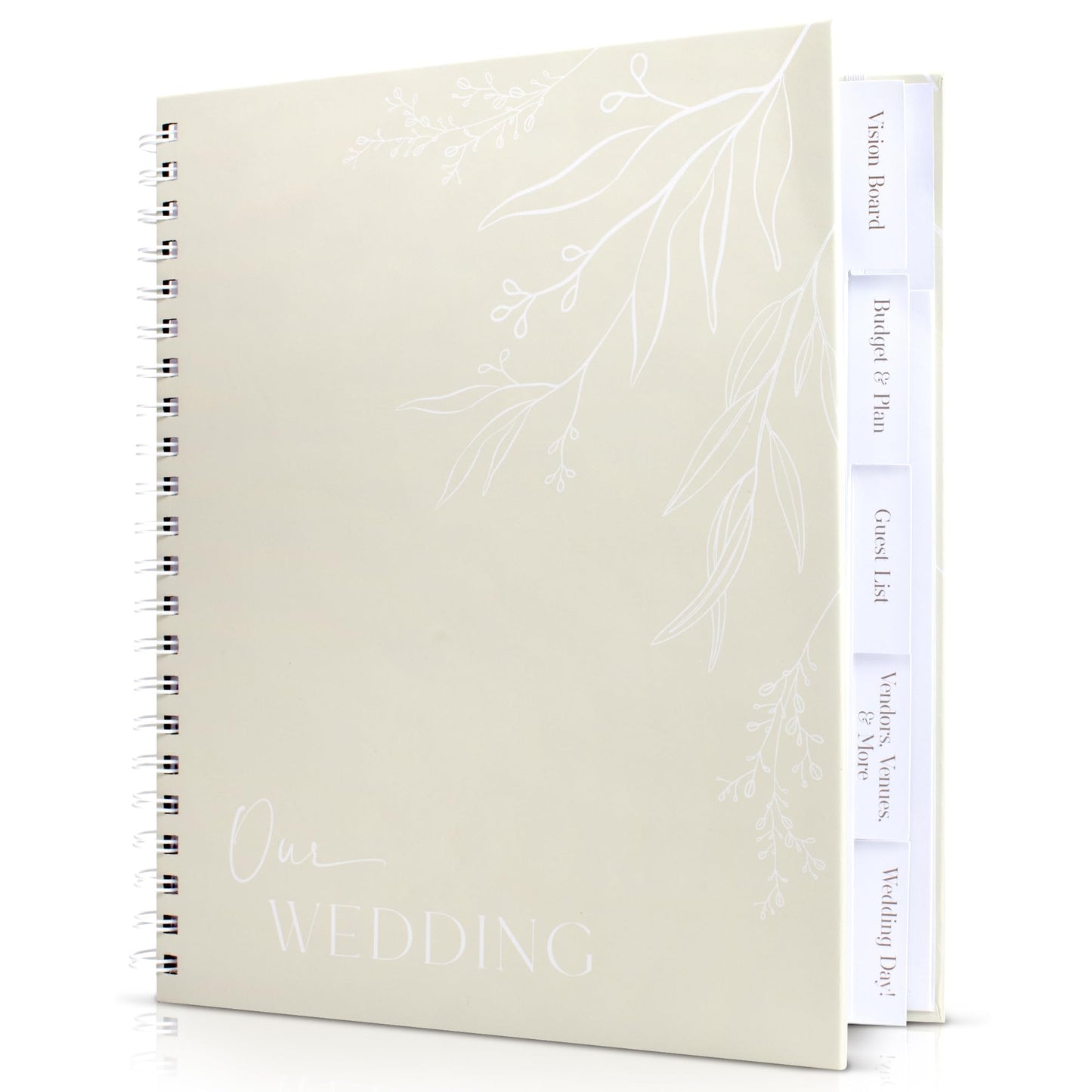 Beautiful Minimalistic Wedding Planner Book and Organizer - Enhance Excitement and Makes Your Countdown Planning Easy - Unique Engagement Gift for Newly Engaged Couples, Future Brides and Grooms