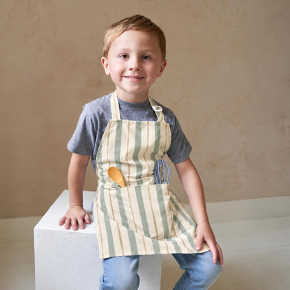 Kids Apron for Girls & Boys - Toddler Apron with Pocket for Cooking, Baking
