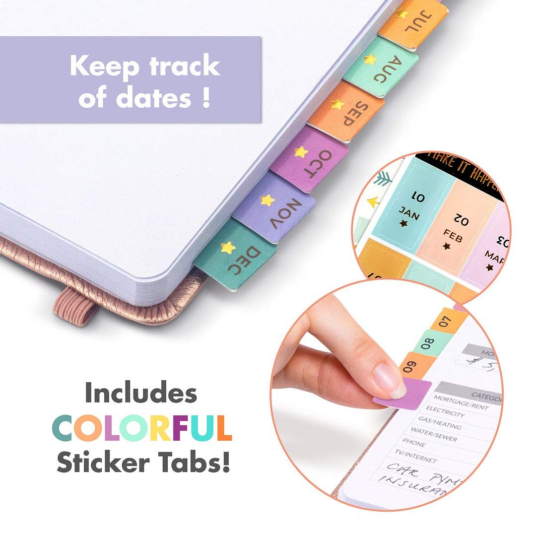 Aesthetic Gold Foil Planner Stickers - 1250+ Stunning Design Accessories Enhance and Streamline Your Planner, Journal and Calendar