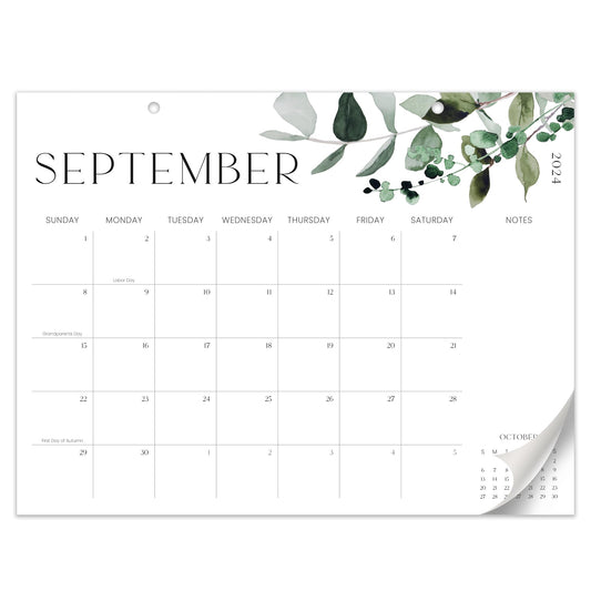 Aesthetic 2024-2025 Desk Calendar - Runs From January 2024 Until July 2025 - The Perfect Big Desktop/Wall Calendar 16"x12" for Easy Organizing